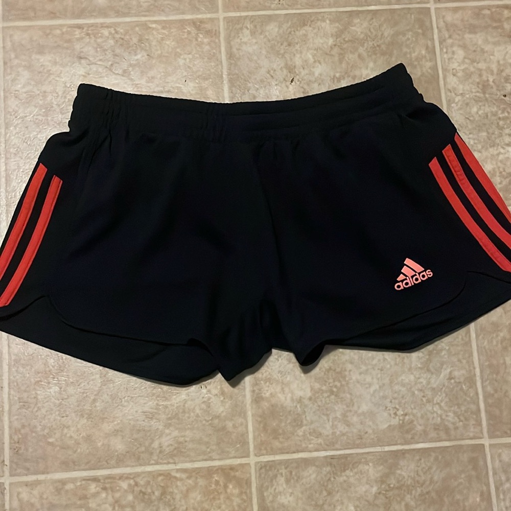 Adidas climalite black running shorts 3 stripe